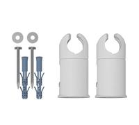 Myhomeware Two Single White 22mm Clamp Brackets For Towel Rail Radiators Flat/curved