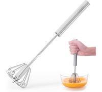 MYHOMiE Whizzy Whisk, Stainless Steel Semi Automatic Whisk Blender for Home -Versatile Tool for Egg Beater, Milk Frother, Hand Push Wisk - Kitchen Utensil for Blending, Whisking, Beating & Stirring