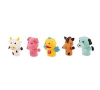 Myhoomowe Finger for Children and Babies 5 Farm Animals PVC Bath Toys Hand Doll Set Early Eductional Toys(C)