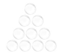 MYhose NFC Tags For NTAG215 RFID Round Transparent Plastic Coin Capsules Case 25mm Acrylic Mater clear