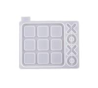 MYhose Silicone Mold DIY Tic Tac Toe Game and X O Silicone Resin Mold Classic Game Fun Resin Mold Kit Clear