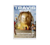 MYHRDF Astroworld Travis ScottLiving Room Wall Art Waterproof Multifunctional Canvas Home Office UV Resistant Frameless PosterUnframe-style20x30inch(50x75cm)