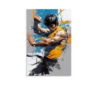 MYHRDF Bruce LeeLiving Room Wall Art Waterproof Multifunctional Canvas Home Office UV Resistant Frameless PosterUnframe-style16x24inch(40x60cm)