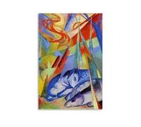 MYHRDF Franz Marc PaintingLiving Room Wall Art Waterproof Multifunctional Canvas Home Office UV Resistant Frameless PosterUnframe-style24x36inch(60x90cm)