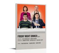 MYHRDF Friday Night DinnerLiving Room Wall Art Waterproof Multifunctional Canvas Home Office UV Resistant Frameless PosterFrame-style08x12inch(20x30cm)