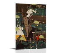 MYHRDF Jacob LawrenceLiving Room Wall Art Waterproof Multifunctional Canvas Home Office UV Resistant Frameless PosterFrame-style16x24inch(40x60cm)