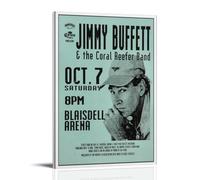 MYHRDF Jimmy BuffettLiving Room Wall Art Waterproof Multifunctional Canvas Home Office UV Resistant Frameless PosterFrame-style20x30inch(50x75cm)