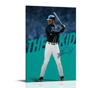 MYHRDF Ken Griffey Jr.Living Room Wall Art Waterproof Multifunctional Canvas Home Office UV Resistant Frameless PosterFrame-style16x24inch(40x60cm)