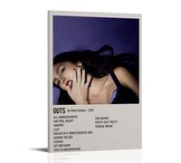 MYHRDF Olivia Rodrigo GutsLiving Room Wall Art Waterproof Multifunctional Canvas Home Office UV Resistant Frameless PosterFrame-style12x18inch(30x45cm)