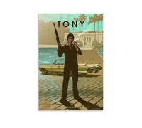 MYHRDF Scarface Tony MontanaLiving Room Wall Art Waterproof Multifunctional Canvas Home Office UV Resistant Frameless PosterUnframe-style16x24inch(40x60cm)