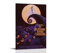 MYHRDF The Nightmare Before ChristmasLiving Room Wall Art Waterproof Multifunctional Canvas Home Office UV Resistant Frameless PosterFrame-style08x12inch(20x30cm)
