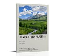 MYHRDF The View between Villages by Noah KahanLiving Room Wall Art Waterproof Multifunctional Canvas Home Office UV Resistant Frameless PosterFrame-style08x12inch(20x30cm)