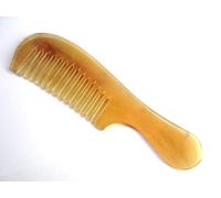 Myhsmooth Sh-1w-mt 100% Handmade Premium Quality Natural Sheep Horn Comb with Handle(7.5''Long,wide-tooth)
