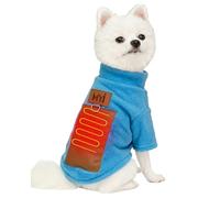 MYI Winter Heated Dog Electric Warm Coat Clothes for Small Medium Large Dogs Outside/Inside Cold Weather Jacket pet Vest Blue L(NOT Included Batteries)