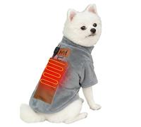 MYI Winter Heated Dog Electric Warm Coat Clothes for Small Medium Large Dogs Outside/Inside Cold Weather Jacket pet Vest Gray XXL(NOT Included Batteries)