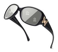 Myiaur Photochromic Polarised Sunglasses Women with UV400 Protection | Anti Glare Lens, Wraparound Butterfly Retro Frame, For Daily Wear & Driving