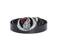 MYIESAXL Western Cowboy Belt,Elegant Mens 38mm Genuine Leather Belts Waist Belt Cowhide Leather Belts Wolf head buckle for gift Belt