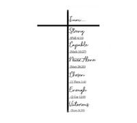 MYIHUIHUI Elegant Metal Cross Wall Art - Scripture-Inspired Design For Peaceful Living Spaces Jesus Wall Art With Crosses Bible Verse(Black,11.81 inches)