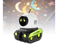 MYIHUIHUI Kids Cartoon Projector Lamp Cartoon Robot Car Projection Lamp Rechargeable Robot Night Light with Music for Christmas Gifts