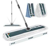 Myiosus Large Flat Mop,105cm Wide Industrial Mop with 2 Replacement Heads,Heavy Duty Floor Mops with Long Handle,Commercial Microfiber Mops for Warehouse,Garage, Hotel, Office, Mall