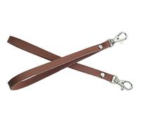MYIW 2 pieces Genuine Leather Wrist Strap for Wallet Clutch Wristlet Purse Keys Keychain Pouch (tan)