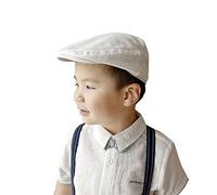 Myizim Kids Driver Cap Newsboy Cap Vintage Flat Caps Boy Beret Hat, White, Small