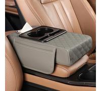 MYJDML Car Armrest Mat for Proton e.MAS 7 Ertiga Exora Iriz Juara X50 X70 X90, 4-in-1 Center Console Cover, Car Armrest Pad with Cup Holder, Multifunctional Car Armrest Cushion,C