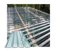 MYJIO Daylighting Panels,Clear Corrugated Roofing Panels Sheets,Corrugated Plastic Roofing,Polycarbonate Greenhouse Plastic Panels (1.5x5m/4.92x16.4ft)
