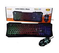 MYKA Backlit Gaming Keyboard and Mouse with USB Cable LINQ LED-MK1568 LWD RGB ERGONOMIC