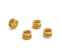 MYKA - Custom Engraved Beads for Charming Heart Necklace - Personalized Jewelry for Her, Women - Accessory for Bracelet, Necklace, Sterling Silver, No Gemstone