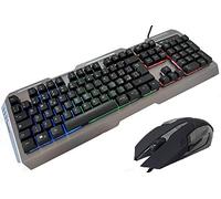 MYKA Keyboard and Mouse Kit Gaming KM-G1 Metal Keyboard RGB Aluminum Backlit Mouse 3200DPI 6D Aluminum 7 Colors
