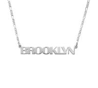 Myka - Personalised 925 Sterling Silver Gold Plated Capital Letter Necklace - Classic Delicate Jewelry for Him and Her - College Gift - Name Plate Pendant for Birthday Christmas, Sterling Silver, No
