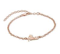 MYKA Personalised Name Anklet Bracelet - Custom Made with any Name rose gold plated
