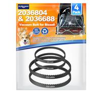 MyKEEPOW 2036688&2036804 Vacuum Belt Compatible with Bissell ProHeat 2X Upright and Lift-Off Deep Cleaner, Part 203-6688 & 203-6804, 2+2 PCS