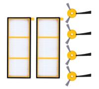 MyKEEPOW Replacement Parts Side Brushes Pre Motor Filters for Shark ION Robot RV750 RV720 RV755 750 720 Robotic Vacuum Cleaner Replacement Parts Replace RVFFK700 & RVSBK700, 2 Filter + 4 Side Brushes