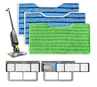 MyKEEPOW Reusable Vacmop Replacement Pads for Shark Vac Mop VM252 VM251 VM200 VC205 VM250 VM200 VM200C VM190 VM250 QM250 VM190 VM200P12 Vacuum Mop Refills Upgraded Design of Dirt Chamber, 1+1+3 Pack