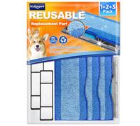 MyKEEPOW Vacmop pad Compatible with Shark Vacmop VM252 VM250 VM200 Mop, Reusable Vacuum Mop Pads Refills for Home Floor Cleaning, Blue(3+2+1 Pack)
