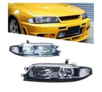 MYKLNFOU Compatible for Nissan Teana Headlight Compatible For Nissan1990-1998 Skyline GTS/GTT/GTR-R33 Headlight Assembly Modified Automotive Accessories Assembly(R33)