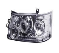 MYKLNFOU LED Headlights Compatible For Hiace 2005-2009 Modified Head Lamp Included Lens Angel Eye LED Headlights 2pc(WHITE)