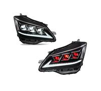 MYKLNFOU LED Headlights Compatible For Toyota Crown 2003-2008 12th Gen DRL Animation Car Front Lamps Assembly With Red Demon Eyes(With demon eyes)