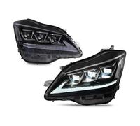MYKLNFOU LED Headlights Compatible For Toyota Crown 2003-2008 12th Gen DRL Animation Car Front Lamps Assembly With Red Demon Eyes(Without demon eyes)