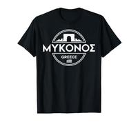 Mykonos Greece City Travel Iconic Churches Design Value Graphic T-Shirt