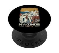 Mykonos Greece Cyclades Island Summer Travel Souvenir PopSockets Adhesive PopGrip