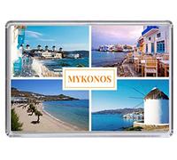 Mykonos Greece Cyclades Souvenir Acrylic Fridge Magnet (Standard: 70x45mm)