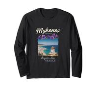 Mykonos Greece Getaway Aegean Sea Island Style Long Sleeve T-Shirt