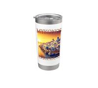 Mykonos Greece Sunset Island Vacation Design Stainless Steel Insulated Tumbler