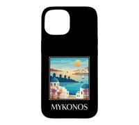Mykonos Greece Vintage Retro Island Travel Design Case for iPhone 15