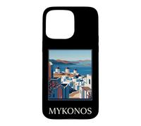 Mykonos Greece Windmills Coastal Island Travel Design Case for iPhone 15 Pro Max