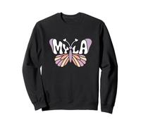 Myla Butterfly - Personalized Cute Name Word Art Sweatshirt
