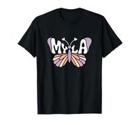 Myla Butterfly - Personalized Cute Name Word Art T-Shirt